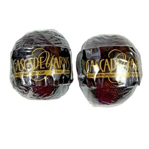 Lot of 2-Cascade Fixation Cotton/Elastic Yarn Black #8990 Lot 322864